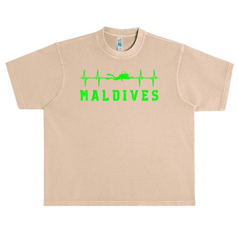 Maldives Scuba Diving Maldives Souvenir Heartbeat Diving T Shirt Urban Heavy T-shirt | Artistshot