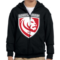 Gloucester Rugby Youth Zipper Hoodie | Artistshot