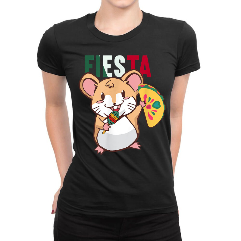 Mexican Cinco De Mayo Party Hamster T Shirt Ladies Fitted T-Shirt by phuongvu | Artistshot