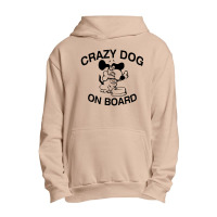 Crazy Dog On Board Urban Pullover Hoodie | Artistshot