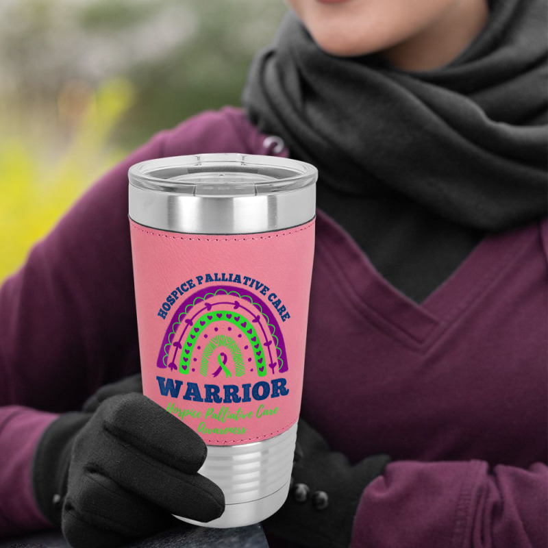 Rainbow Warrior Hospice Palliative Care Awareness T Shirt Leatherette Tumbler | Artistshot