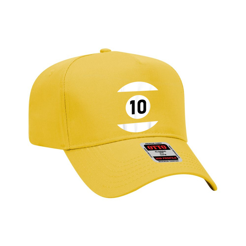 Pool Ball 10 Matching Billiards Gift Easy Halloween Costume T Shirt Adjustable Baseball Cap | Artistshot