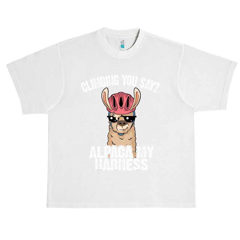 Funny Rock Climbing Llama Cute Harness 34 Urban Heavy T-shirt | Artistshot