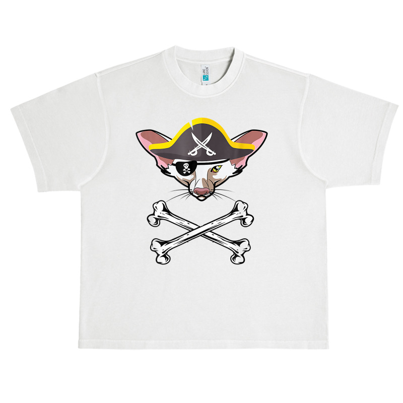 Pirate Cat Oriental Shorthair Mom Funny Halloween Cat Costum T Shirt Urban Heavy T-shirt | Artistshot