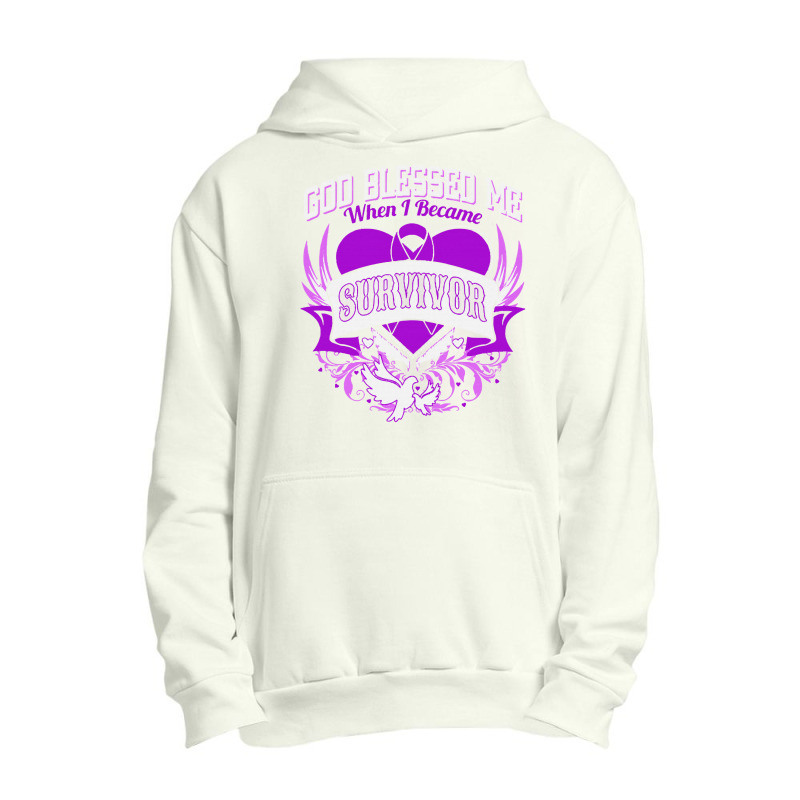 Alzheimers Awareness T  Shirt God Blessed Me When I Became Survivor Al Urban Pullover Hoodie | Artistshot