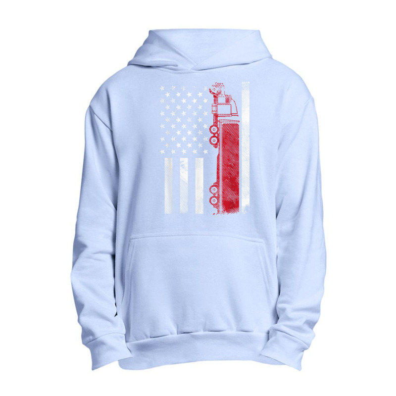 Us American Flag Semi Truck Driver 18 Wheeler Trucker Gift T Shirt Urban Pullover Hoodie | Artistshot