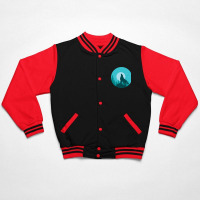 The Wolf Roars At The Full Moon Bomber Jacket | Artistshot