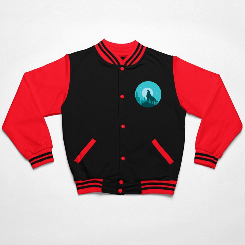 The Wolf Roars At The Full Moon Bomber Jacket | Artistshot