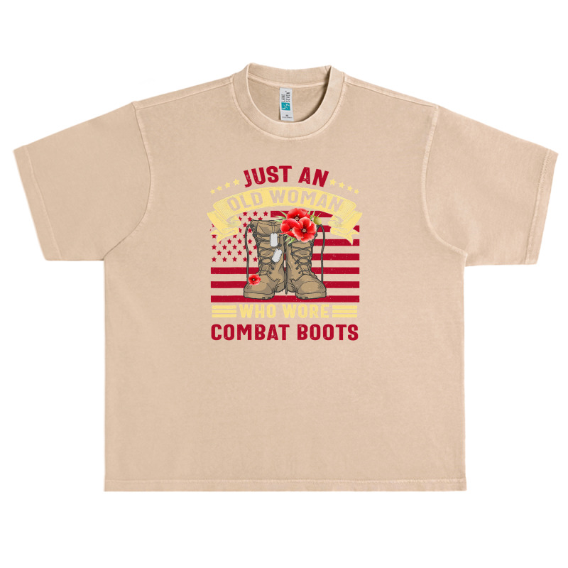 Just An Old Woman Who Wore Combat Boots Veteran Costume T Shirt Urban Heavy T-shirt by Adriana_Torquemada | Artistshot