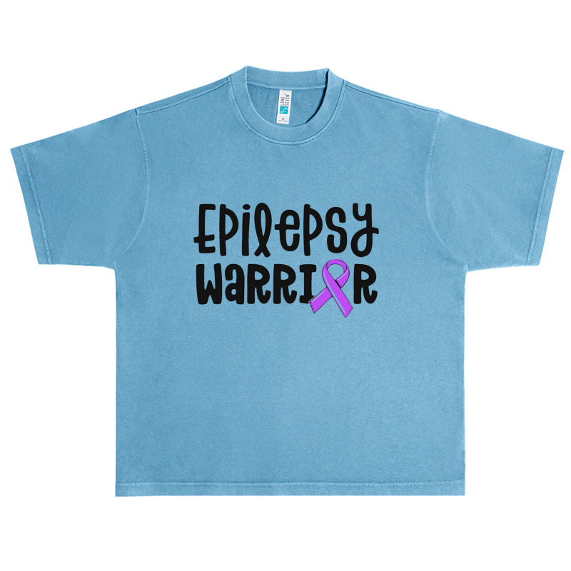 Epilepsy Warrior Shirt Kids Purple Ribbon Awareness Women Urban Heavy T-shirt | Artistshot