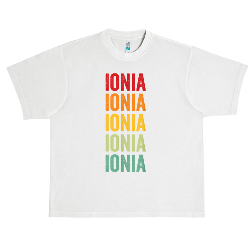 Ionia County, Michigan, Rainbow Text Design T Shirt Urban Heavy T-shirt | Artistshot