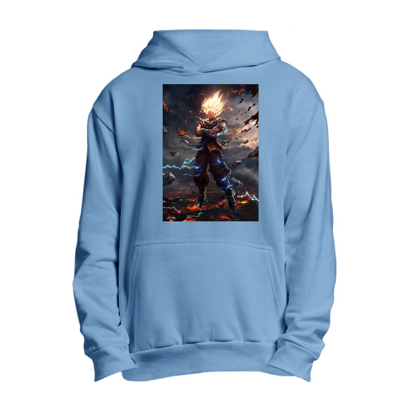 Son Goku Super Saiyan Urban Pullover Hoodie by Marie E | Artistshot