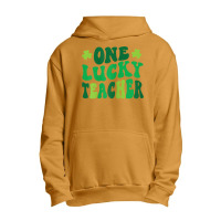 Womens One Lucky Teacher Retro Vintage St. Patrick's Day T Shirt Urban Pullover Hoodie | Artistshot