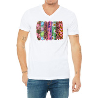 Western Easter Brushstroke V-neck Tee | Artistshot