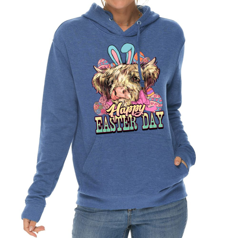 Easter Day Cow Lightweight Hoodie | Artistshot