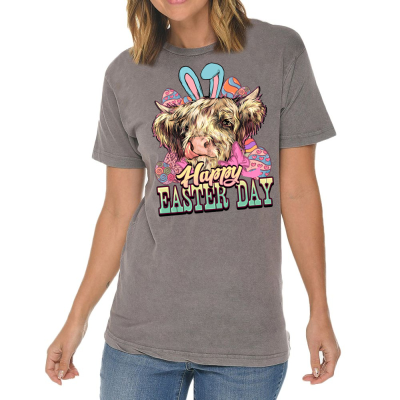 Easter Day Cow Vintage T-shirt | Artistshot