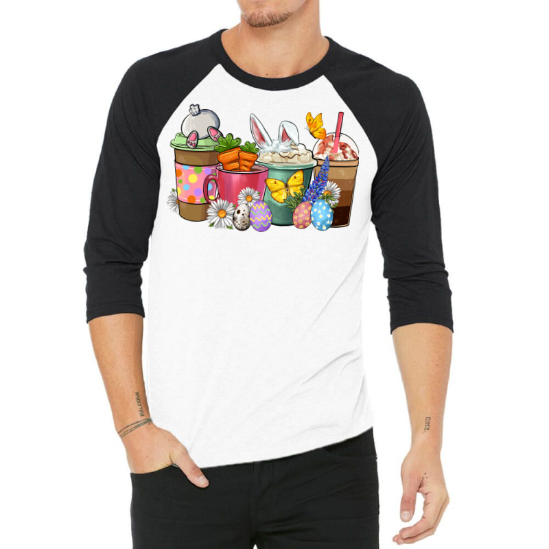 Easter Coffee Cups 3/4 Sleeve Shirt | Artistshot