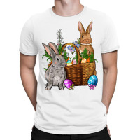 Bunnys Carrots Eggs With Basket Easter T-shirt | Artistshot