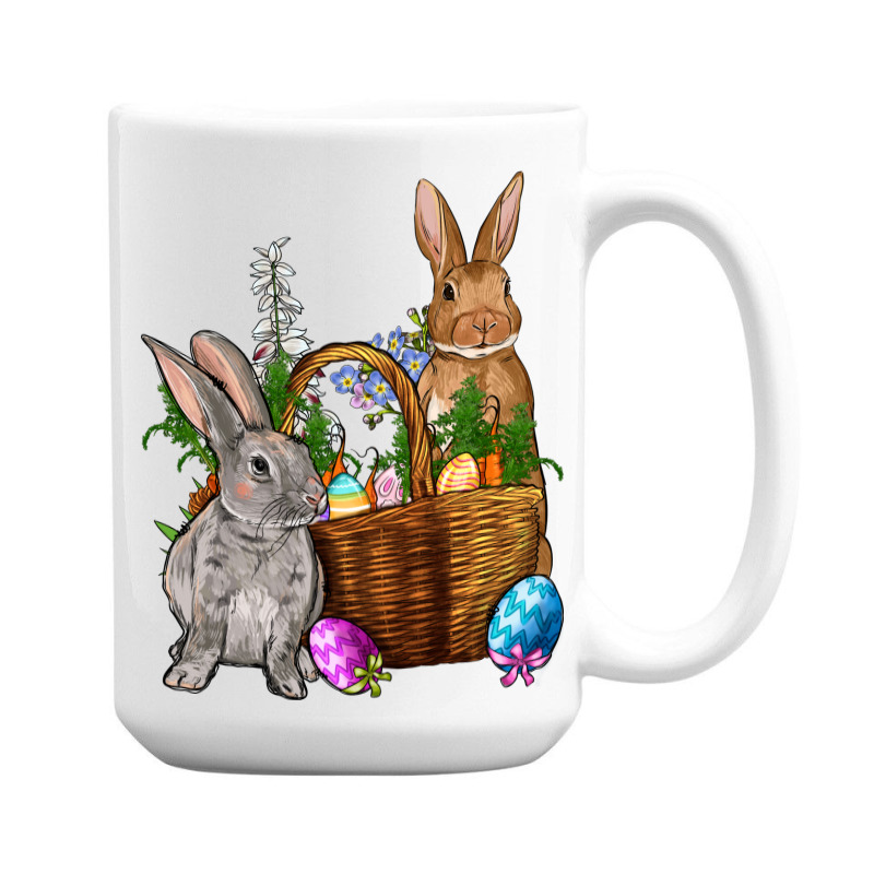 Bunnys Carrots Eggs With Basket Easter 15 Oz Coffee Mug | Artistshot