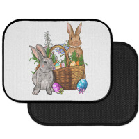 Bunnys Carrots Eggs With Basket Easter Rear Car Mat | Artistshot