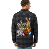 Bunnys Carrots Eggs With Basket Easter Flannel Shirt | Artistshot