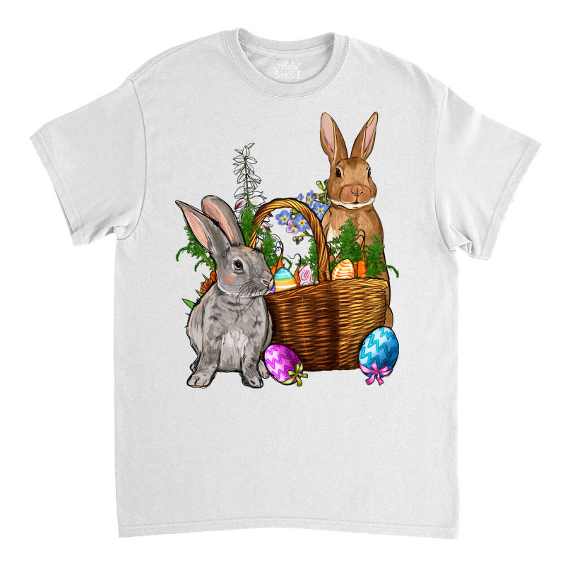 Bunnys Carrots Eggs With Basket Easter Classic T-shirt | Artistshot