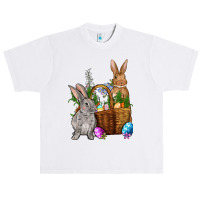 Bunnys Carrots Eggs With Basket Easter Urban Heavy T-shirt | Artistshot