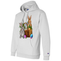 Bunnys Carrots Eggs With Basket Easter Champion Hoodie | Artistshot