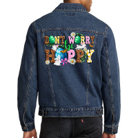 Don't Worry Be Hoppy Men Denim Jacket | Artistshot