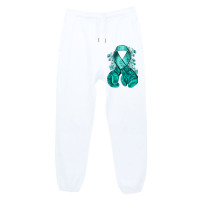 Ovarian Cancer Teal Ribbon With Boxing Gloves Urban Sweatpant | Artistshot