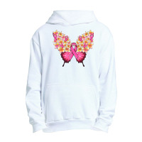 Pink Ribbon Breast Cancer Butterfly Urban Pullover Hoodie | Artistshot