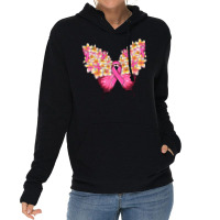 Pink Ribbon Breast Cancer Butterfly Lightweight Hoodie | Artistshot