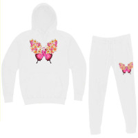 Pink Ribbon Breast Cancer Butterfly Hoodie & Jogger Set | Artistshot