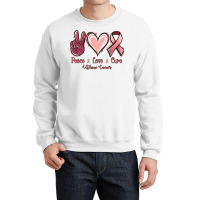 Peace Love Cure Uterine Cancer Crewneck Sweatshirt | Artistshot