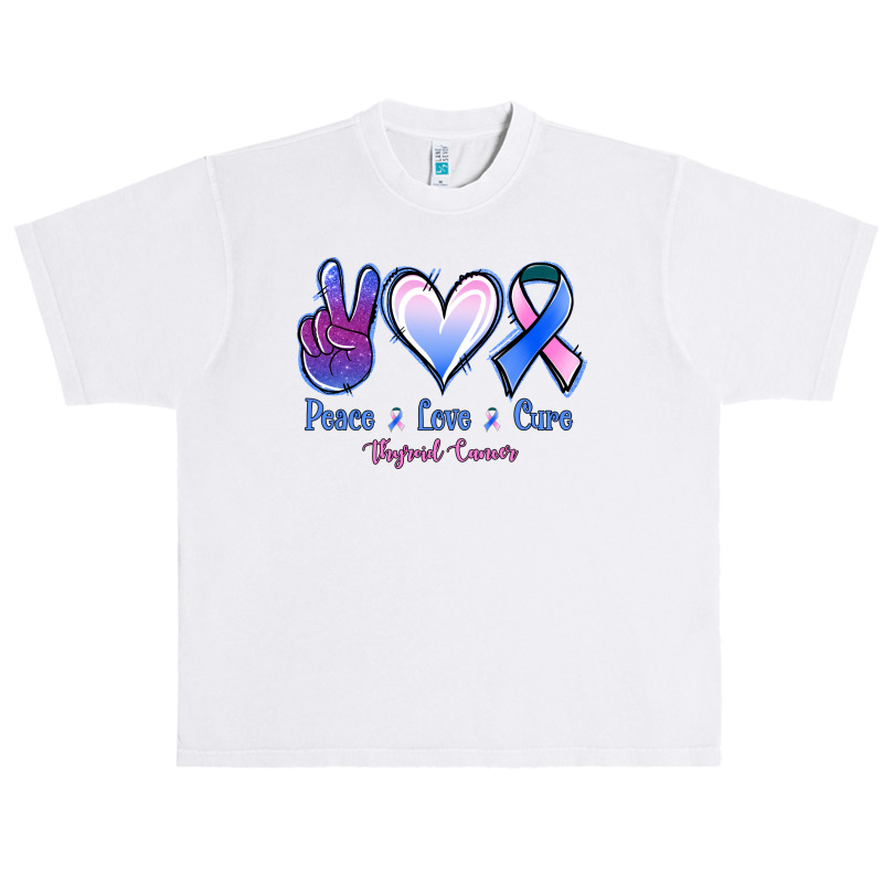 Peace Love Cure Thyroid Cancer Urban Heavy T-shirt | Artistshot