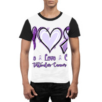 Peace Love Cure Testicular Cancer Graphic T-shirt | Artistshot