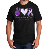 Peace Love Cure Testicular Cancer Basic T-shirt | Artistshot