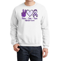 Peace Love Cure Testicular Cancer Crewneck Sweatshirt | Artistshot