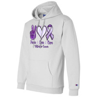 Peace Love Cure Testicular Cancer Champion Hoodie | Artistshot