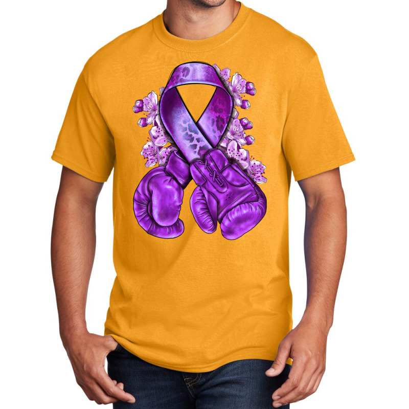 Domestic Violence Warrior Purple Ribbon Basic T-shirt | Artistshot