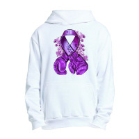 Domestic Violence Warrior Purple Ribbon Urban Pullover Hoodie | Artistshot