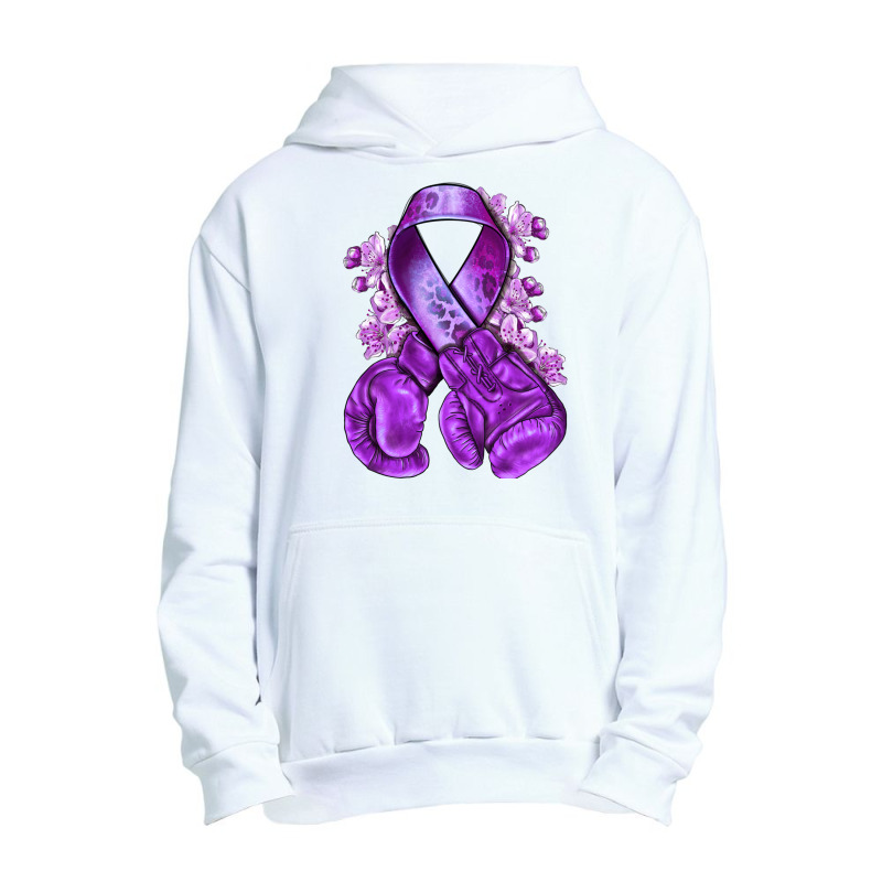 Domestic Violence Warrior Purple Ribbon Urban Pullover Hoodie | Artistshot