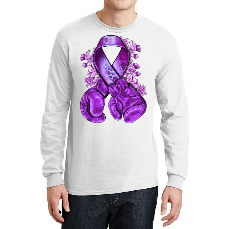 Domestic Violence Warrior Purple Ribbon Long Sleeve Shirts | Artistshot