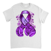 Domestic Violence Warrior Purple Ribbon Classic T-shirt | Artistshot