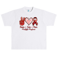 Peace Love Cure Multiple Myeloma Urban Heavy T-shirt | Artistshot