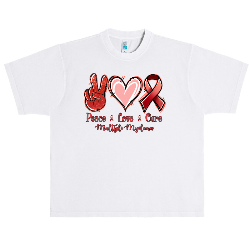 Peace Love Cure Multiple Myeloma Urban Heavy T-shirt | Artistshot