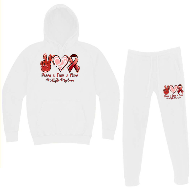 Peace Love Cure Multiple Myeloma Hoodie & Jogger Set | Artistshot