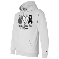 Peace Love Cure Melanoma Cancer Champion Hoodie | Artistshot