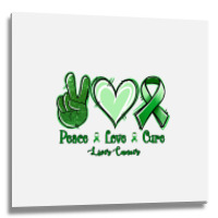 Peace Love Cure Liver Cancer Metal Print Square | Artistshot