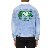 Peace Love Cure Liver Cancer Unisex Sherpa-lined Denim Jacket | Artistshot